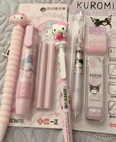 #hellokitty sanrio school aesthetic stationary supplies Aesthetic Stationary Supplies, Hello Kitty School Supplies, Aesthetic Stationary, Bratz Inspired Outfits, Stationary Supplies