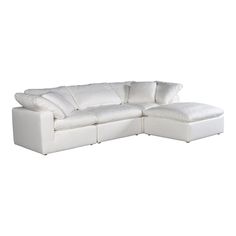 Infused with Scandi-style inspiration, the Terra collection offers a stress-free style for your home. Upholstered in LiveSmart Performance Technology Fabric that's moisture-repellent, stain-resistant, and ideal for busier households. This sectional comes with an ottoman and seats 4 comfortably. Clay Furniture, Lounge Sectional, Sectional Configurations, Living Room Pieces, White Sectional, Sectional With Ottoman, Modular Lounges, Smart Living, Modular Sectional