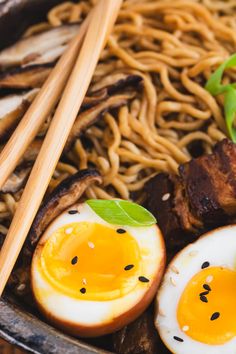 Perfect Ramen Eggs (Ajitsuke Tamago) - Dish 'n' the Kitchen Ramen Eggs, Eggs In Ramen, Japanese Ramen Egg Recipe, Ramen With An Egg, Marinated Ramen Egg, Ramen Egg Recipe, Hot Ramen, Ramen Egg, Japanese Egg