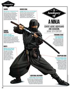 an info sheet with instructions on how to use ninjas for martial training and competition