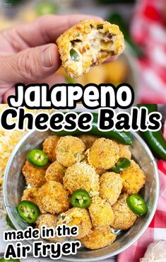 jalapeno cheese balls are made in the air fryer and ready to be eaten