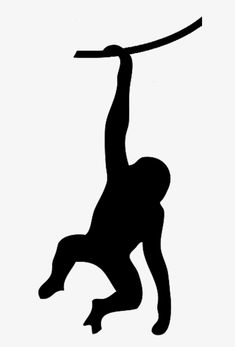 the silhouette of a man holding a pole above his head while standing on one leg