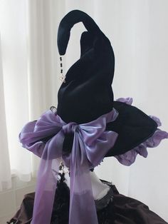 Halloween Velvet Witch Hat 4 Color Options Witch Hat Costume Diy, Kawaii Witch Hat, Witch Hats Costume, First Halloween Costumes, Victorian Halloween, Wizard Hat, Clothing Reference, Gothic Witch, Witch Hats