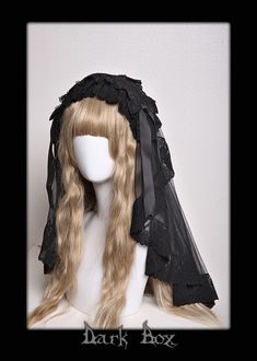 Witch Hat With Veil, Goth Headband, Veiled Style, Gothic Veil, Messianic Prophecies, Headband With Veil, Dark Veil, Head Veil, Goth Outfit Inspo