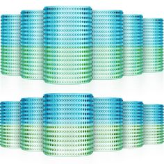 two rows of blue and green circles on a white background, each with an individual's own image