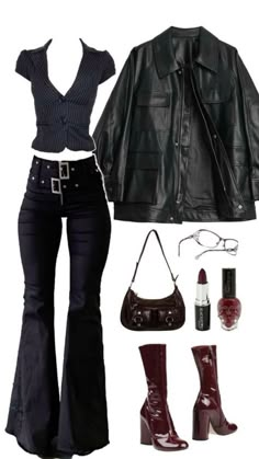 Small Venue Concert Outfit, Rockstar Gf Aesthetic Clothes, Black Outfit For Concert, My Chemical Romance Outfit Ideas, Cas Concert Outfit Ideas, Cigarettesaftersex Concert Outfit Ideas, Dark Romance Aesthetic Outfits, Pierce The Veil Outfits Concert, Mother Mother Concert Outfit