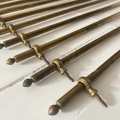 25 French Antique Café Rod, Pot Rack, Stair Rod With Fixing Loops - Etsy Brass Kitchen Rod, French Curtain Rod, Cafe Curtain Rod, Earthly Home, Antique Cafe, Cafe Rod, Cafe Curtain Rods, Flat Inspiration, Stair Rods