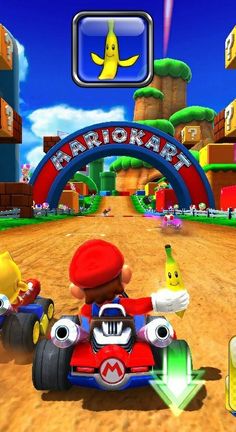 the mario kart racing game is shown in this screenshot from nintendo's wii