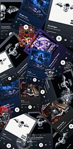 an image of many different music player screens