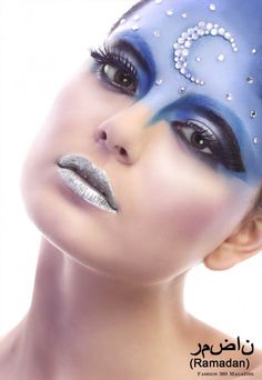 Celestial makeup Fantasy Make-up, Extreme Makeup, Avant Garde Makeup, Theatrical Makeup, Holiday Beauty, Fairy Makeup, Beauty Make-up, Fx Makeup, Stage Makeup