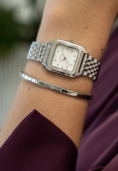 Burker MACY - Horloge - silver white Silver Watches Women