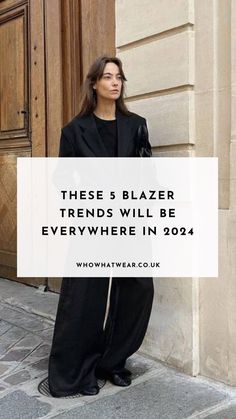 These are the blazer trends 2024 has grabbed onto with both handsâsee and shop our favourites from the high street and luxury brands. Aritzia Power Blazer Outfit, Blazer With Shoulder Pads Outfit, Blazer Minimalist Outfit, Oversize Blazer With Dress, Cool Blazer Outfit, Fall Black Blazer Outfits, Trendy Blazers For Women, Oversized Blazer Style, Aesthetic Blazer Outfits For Women