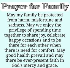 Prayer for Family More Prayer For My Family, Quotes Bible, Prayer For Family