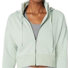 Brand New - Never Worn Easy, Casual Look. Relaxed Fit Makes For Easy Layering And All Day Comfort. Fit Is Flattering Yet Comfortable Cozy Sports Hoodie For Spring, Sporty Green Hoodie For Leisure, Cozy Hoodie For Spring Sports, Cozy Spring Sports Hoodie, Sporty Cozy Fit Top With Double-lined Hood, Sporty Tops With Double-lined Hood And Cozy Fit, Leisure Fleece Hooded Top, Leisure Hooded Fleece Top, Fleece Hooded Top For Leisure