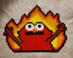 an image of a pixelated piece of art that looks like the character from sesame