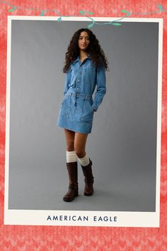 Lightweight cotton denim with an authentic vintage look/Collared neck/Button-up front with zip fly/Front chest pockets/Patch pockets/Rollable button cuffs Outfits With Over The Knee Boots, Over The Knee Boots, Over The Knee, Vintage Look, Vintage Looks, Denim Button Up, Chest Pocket, Knee Boots, Patch Pocket