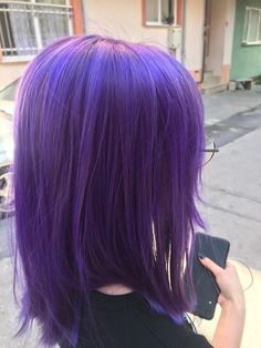 Aesthetic Hair Colour, Bright Purple Hair, Light Purple Hair, Dyed Hair Purple, Cute Hair Colors, Hair Colour Ideas, Violet Hair