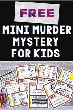 Csi Classroom Activity, Who Done It Mystery Game, Detective Games For Kids Free Printable, Mystery Birthday Party Kids, Halloween Mystery Game, Mystery Party For Kids, Kids Mystery Party, Mystery Games For Kids, Geheimagenten Party