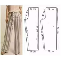 the pattern for this pants is shown, and it shows how to cut out the bottom part