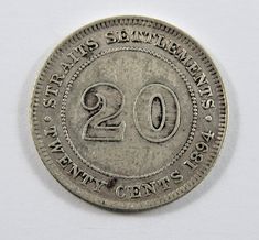 an old coin with the number twenty on it