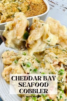 this cheddar bay seafood cobbler is the perfect dinner for two