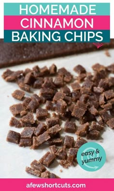 homemade cinnamon baking chips with text overlay