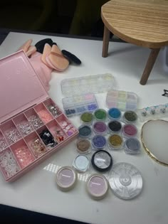 Nail tech life , nail tech haul , nails supplies , nail aesthetics Nail Tech Supplies Aesthetic, Nail Tech Aesthetic Job, Nail Tech Aesthetic, Cosmetology Tips, Junk Case, Nail Room Ideas, Tattoo Salon, Business Nails, Tech Career