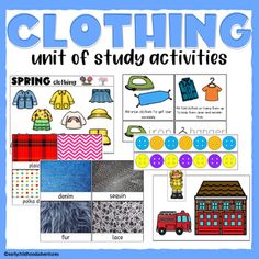 clothes unit of study activities with pictures