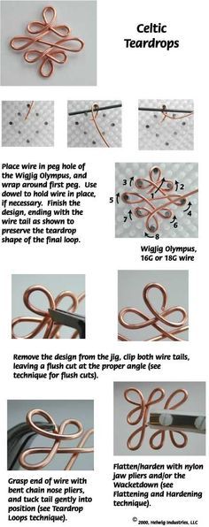 the instructions for how to make an ornament with copper wire and metal scissors