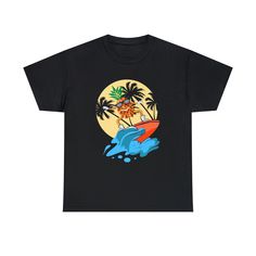 "FREE SHIPPING WHEN YOU BUY 2 OR MORE SHIRTS! 🍍 Ride the Tropical Waves with our \"Surfing Pineapple Tee\"! ️🍍 Embark on a beach adventure like no other with our captivating \"Surfing Pineapple Tee.\" This shirt features a delightful design, blending the playful spirit of a pineapple with the thrill of catching waves in paradise. 🌟 Why Choose Our \"Surfing Pineapple Tee\"? 🌟 ️ TROPICAL VIBES: Our t-shirt brings the laid-back vibes of the tropics to life, capturing the essence of sun, sand, and surf in a refreshing and fun way. 🍍 PINEAPPLE SURFER: Crafted to evoke smiles and evoke the beach-loving spirit, this tee showcases a pineapple embracing the art of surfing, creating a whimsical and tropical charm. ️ COMFORTABLE FIT: Made with premium materials, our tee offers a soft and cozy fe Casual Short Sleeve T-shirt For Water Sports, Fun Beach T-shirt With Sublimation Print, Graphic Print T-shirt For Summer Vacation, Hawaiian T-shirt For Surfing And Beach Season, Casual Short Sleeve Tops For Water Sports, Crew Neck Tops For Water Sports In Summer, Hawaiian Graphic Print Surfing Shirt, Graphic Print Hawaiian Shirt For Surfing, Casual Crew Neck T-shirt For Water Sports