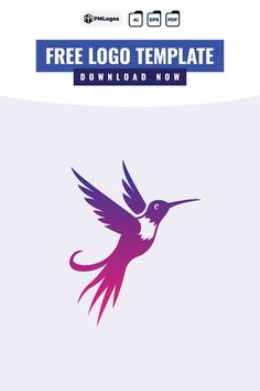 Free Download - Hummingbird Vector Logo Design Template Free Logo Templates Download, Hummingbird Vector, Free Logo Templates, Logo Templates