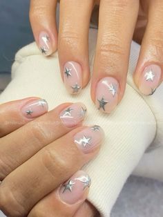 Minimal Nails, Cute Gel Nails, Nails Only, Star Nails, Xmas Nails, Dream Nails, Fire Nails, Funky Nails, Nails Inspo