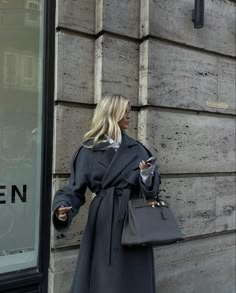 Scandinavian Fashion, Coat Outfit, Grey Coat, Outfits Winter