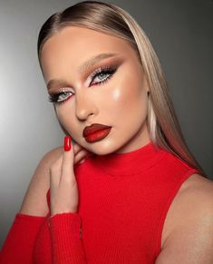 Eye makeup/ eye shadow looks/ makeup ideas/makeup looks/ lips/ lipsticks /liparts /hairstyles /nails/ red Gold Prom Looks, Makeup Looks Lips, Red And Gold Prom, Grunge Eye Makeup, Eye Shadow Looks, Makeup Ojos, Makeup Eye Shadow, Gold Prom, Wedding Day Makeup