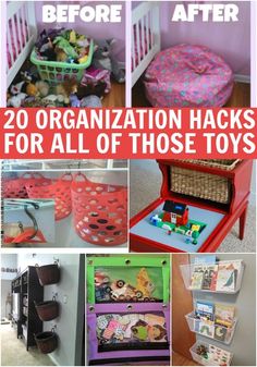 there are many organization hacks for all of those toys