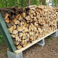 several logs stacked on top of each other