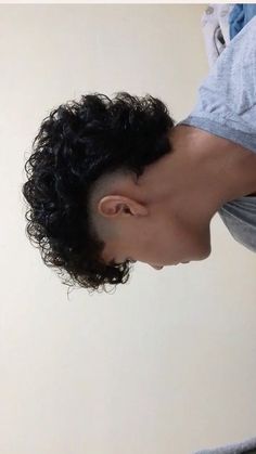 Hair Cuts For Curly Hair Boys, Mens Hairstyles Curly Fade, Curly Hair Men Haircut Taper, Low Burst Fade Curly Hair, Curls Hairstyles Men, Curly Hair Mullet Boys, Curly Mullet Boy, Mullet With Curly Hair, Curly Mullet Fade