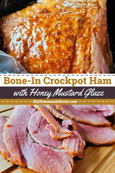 bone in crockpot ham with honey mustard glaze