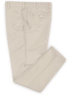 Woven from cotton-rich stretch fabrication, our versatile stretchinos are sure to have a place in your off-duty clothing repertoire for years to come. 
 
 A Stylish must have, the beige stretchino is sure to become an essential addition to your chino collection. 
  Pre-washed, Pre-shrunk. 
 
 Custom Made to your Style and Size. Beige Slim Fit Straight Leg Chinos, Fitted Khaki Cotton Pants, Fitted Beige Chinos With Pockets, Cream Cotton Pants With Welt Pockets, Beige Chino Cotton Twill Trousers, Beige Chino Cotton Twill Bottoms, Beige Chino Cotton Twill Straight Pants, Beige Relaxed Fit Chinos In Cotton Twill, Beige Chino Cotton Twill Pants For Business Casual