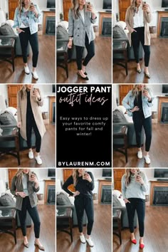 Black Jogger Office Outfit, Office Jogger Outfit, Jogger Pants Outfit Office, Fashions For 50 Year Old Women, Athleisure Outfits For The Office, Ziya Activewear Outfits Joggers, Zyia Everywhere Pants Outfit, Business Casual Outfit 2023, Teacher Jogger Pants Outfit