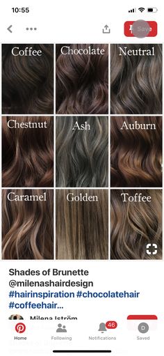 Cold Chocolate Hair Color, Cold Brown Hair Color, Shades Of Brunette, Hair Salon Quotes, Cold Hair, Coffee Hair, Ash Hair, Hair Color Chocolate