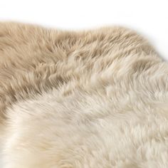 an animal fur is laying on top of a white surface with no one around it