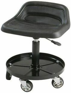 an office chair with wheels and a black seat on it's casteor wheel