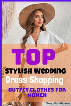 the top stylish wedding dress shopping outfits for women is featured in this ad