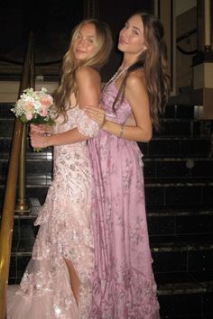 Off-the-shoulder Pink Sequin Tiered Mermaid Long Dress Out Of The Box Prom Dresses, Light Pink Prom Dress With Flowers, Prom 2023 Aesthetic, Light Pink Lace Prom Dress, Prom Aesthetic Decorations, Prom Insta Pics, Prom Vibes Aesthetic, Prom Astethic, Matching Prom Dresses Best Friend