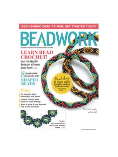 beadwork magazine cover featuring bracelets and beads