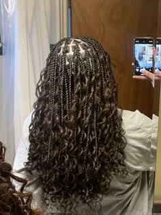 Chest Length Braids, Color 4 Boho Braids, Goddess Braids Highlights, Dark Brown Boho Knotless Braids, Dark Brown Boho Braids, Back Length Braids, Goddess Braids With Highlights