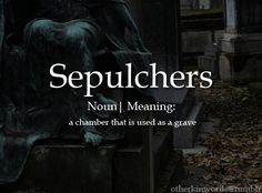 an image of a statue with the caption sepubbers not meaning, a chamberler that is used as a grave