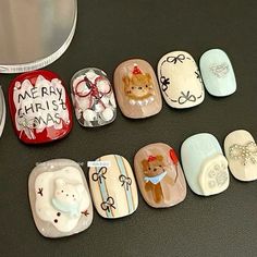 Short Manicure, Korea Nail, Nails Cute, Casual Nails, Sparkly Nails, Girls Nails