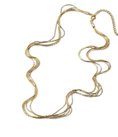 Details That layered necklace trend? This gorgeous necklace eliminates the guesswork on how to style it! 18k gold plated brass length:40+5cm Weight:6.5g Shipping & Return Free US shipping on orders over $100.Free International shipping on orders over $300. For more details click HERE. Gold-tone Multi-strand Necklaces For Layering, Elegant Multi-strand Gold Necklace, Elegant Gold Multi-strand Necklace, Multi-strand Gold Plated Chain Necklace, Multi-strand Gold Chain Necklace For Layering, Elegant Gold Choker Long Necklace, Elegant Gold Long Necklace Choker, Elegant Gold Long Choker Necklace, Multi-strand Double Chain Necklace